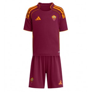 Fotbalové Dres AS Roma Dětské Domácí Oblečení 2025-26 Krátký Rukáv (+ trenýrky)